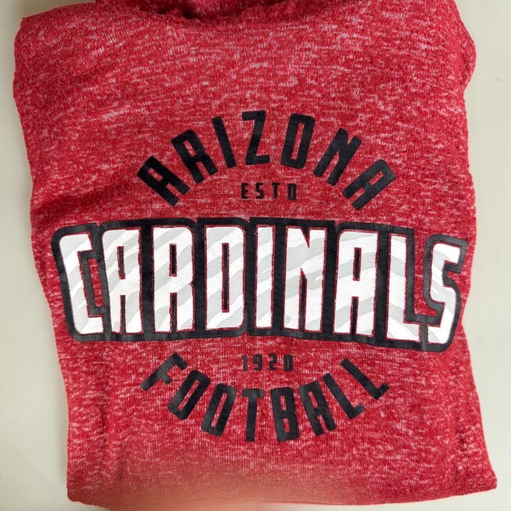 NFL Team Apparel Zubaz Arizona Cardinals Red Space Dye Hoodie Womens Medium